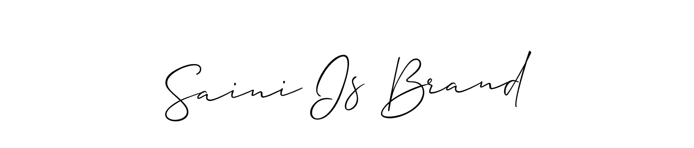 How to Draw Saini Is Brand signature style? Allison_Script is a latest design signature styles for name Saini Is Brand. Saini Is Brand signature style 2 images and pictures png
