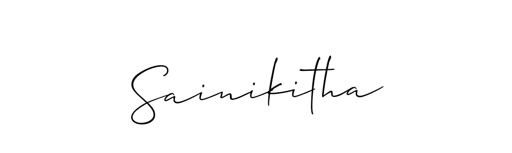 if you are searching for the best signature style for your name Sainikitha. so please give up your signature search. here we have designed multiple signature styles  using Allison_Script. Sainikitha signature style 2 images and pictures png
