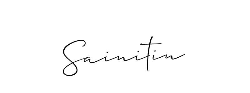 How to Draw Sainitin signature style? Allison_Script is a latest design signature styles for name Sainitin. Sainitin signature style 2 images and pictures png