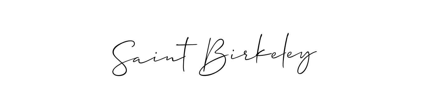 Use a signature maker to create a handwritten signature online. With this signature software, you can design (Allison_Script) your own signature for name Saint Birkeley. Saint Birkeley signature style 2 images and pictures png