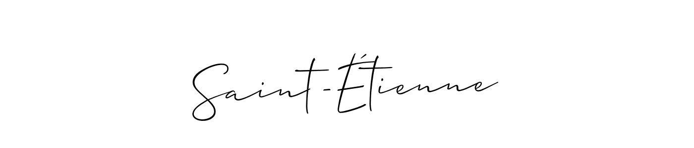 if you are searching for the best signature style for your name Saint-Étienne. so please give up your signature search. here we have designed multiple signature styles  using Allison_Script. Saint-Étienne signature style 2 images and pictures png