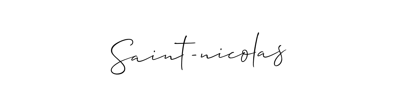 Also we have Saint-nicolas name is the best signature style. Create professional handwritten signature collection using Allison_Script autograph style. Saint-nicolas signature style 2 images and pictures png