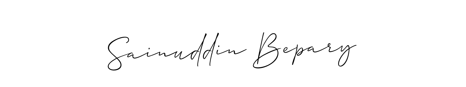Sainuddin Bepary stylish signature style. Best Handwritten Sign (Allison_Script) for my name. Handwritten Signature Collection Ideas for my name Sainuddin Bepary. Sainuddin Bepary signature style 2 images and pictures png