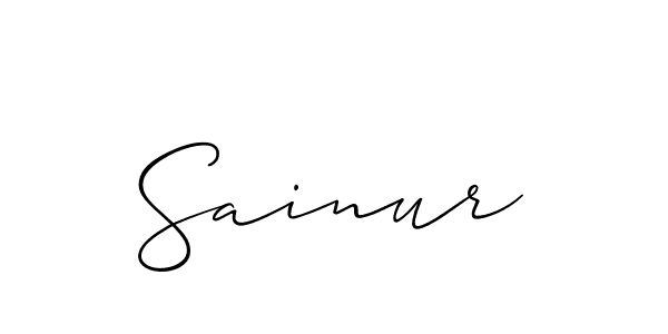 Sainur stylish signature style. Best Handwritten Sign (Allison_Script) for my name. Handwritten Signature Collection Ideas for my name Sainur. Sainur signature style 2 images and pictures png