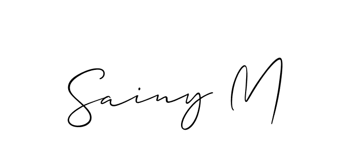 This is the best signature style for the Sainy M name. Also you like these signature font (Allison_Script). Mix name signature. Sainy M signature style 2 images and pictures png