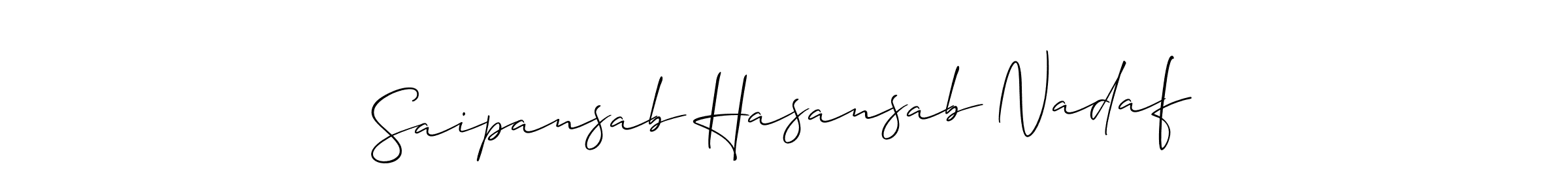 Saipansab Hasansab Nadaf stylish signature style. Best Handwritten Sign (Allison_Script) for my name. Handwritten Signature Collection Ideas for my name Saipansab Hasansab Nadaf. Saipansab Hasansab Nadaf signature style 2 images and pictures png