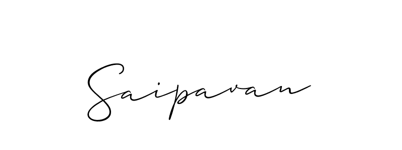 How to make Saipavan name signature. Use Allison_Script style for creating short signs online. This is the latest handwritten sign. Saipavan signature style 2 images and pictures png
