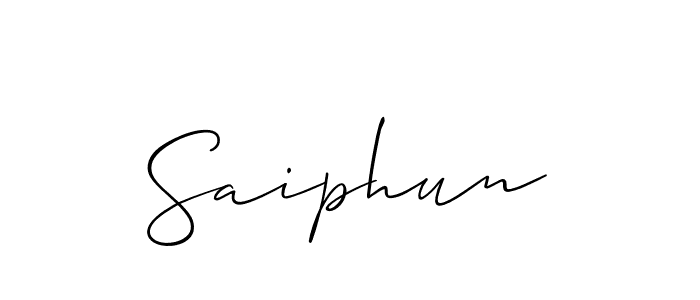 It looks lik you need a new signature style for name Saiphun. Design unique handwritten (Allison_Script) signature with our free signature maker in just a few clicks. Saiphun signature style 2 images and pictures png