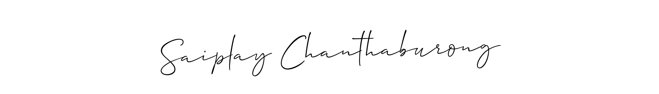How to make Saiplay Chanthaburong name signature. Use Allison_Script style for creating short signs online. This is the latest handwritten sign. Saiplay Chanthaburong signature style 2 images and pictures png
