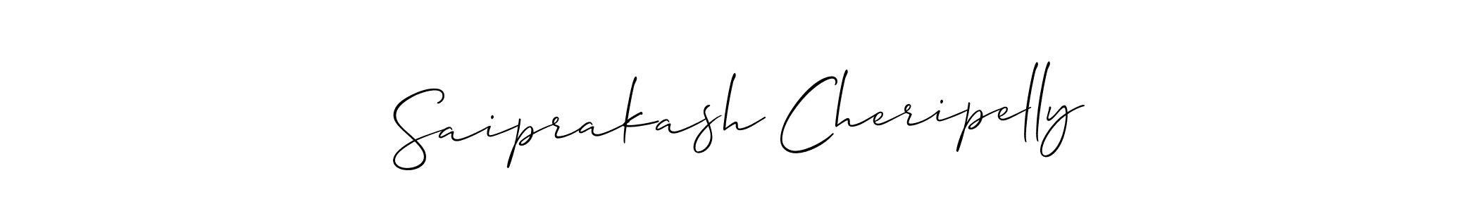 Create a beautiful signature design for name Saiprakash Cheripelly. With this signature (Allison_Script) fonts, you can make a handwritten signature for free. Saiprakash Cheripelly signature style 2 images and pictures png