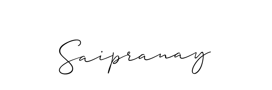 It looks lik you need a new signature style for name Saipranay. Design unique handwritten (Allison_Script) signature with our free signature maker in just a few clicks. Saipranay signature style 2 images and pictures png