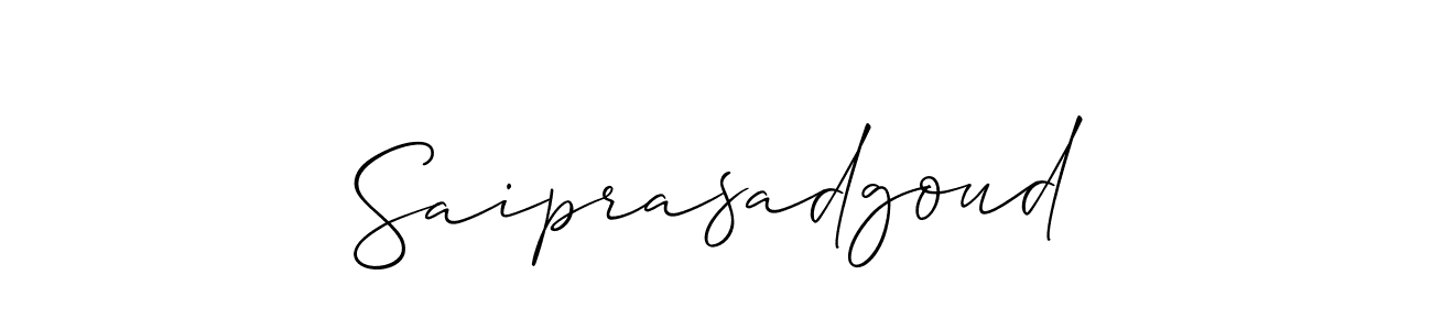Create a beautiful signature design for name Saiprasadgoud. With this signature (Allison_Script) fonts, you can make a handwritten signature for free. Saiprasadgoud signature style 2 images and pictures png