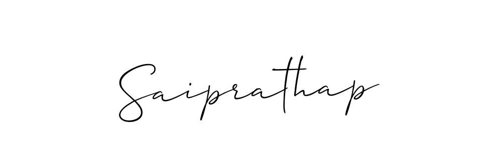 Design your own signature with our free online signature maker. With this signature software, you can create a handwritten (Allison_Script) signature for name Saiprathap. Saiprathap signature style 2 images and pictures png