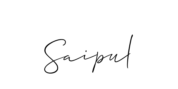 Once you've used our free online signature maker to create your best signature Allison_Script style, it's time to enjoy all of the benefits that Saipul name signing documents. Saipul signature style 2 images and pictures png