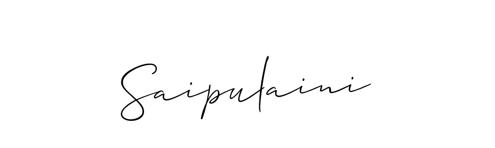 Make a beautiful signature design for name Saipulaini. With this signature (Allison_Script) style, you can create a handwritten signature for free. Saipulaini signature style 2 images and pictures png