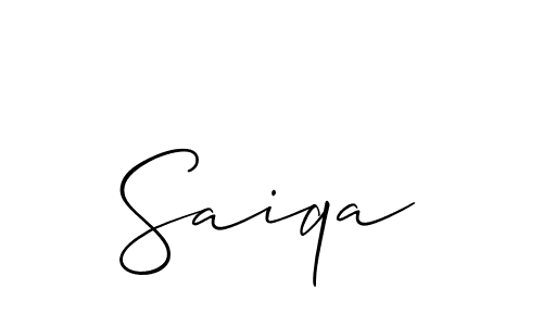 Also we have Saiqa name is the best signature style. Create professional handwritten signature collection using Allison_Script autograph style. Saiqa signature style 2 images and pictures png