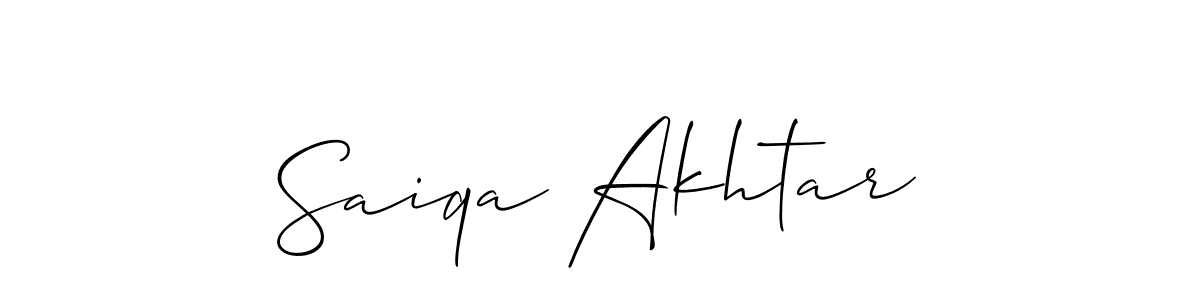 Make a short Saiqa Akhtar signature style. Manage your documents anywhere anytime using Allison_Script. Create and add eSignatures, submit forms, share and send files easily. Saiqa Akhtar signature style 2 images and pictures png