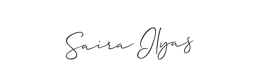 Make a short Saira Ilyas signature style. Manage your documents anywhere anytime using Allison_Script. Create and add eSignatures, submit forms, share and send files easily. Saira Ilyas signature style 2 images and pictures png
