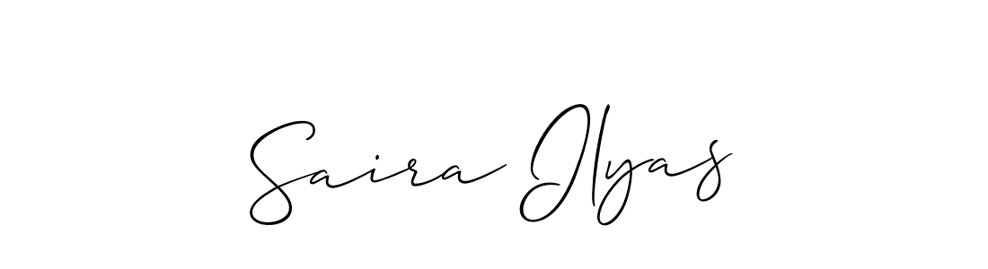 It looks lik you need a new signature style for name Saira Ilyas. Design unique handwritten (Allison_Script) signature with our free signature maker in just a few clicks. Saira Ilyas signature style 2 images and pictures png