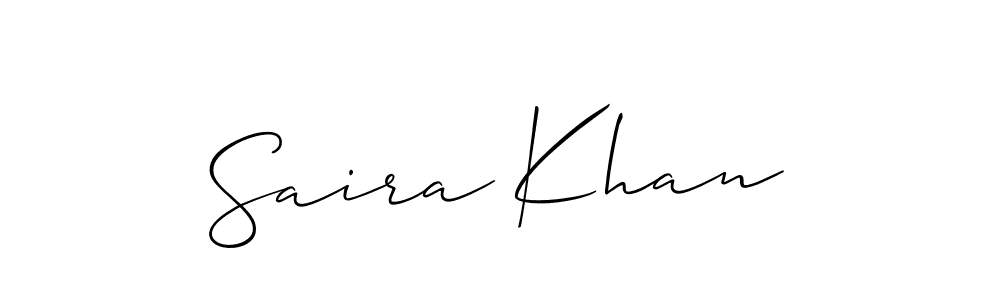 Allison_Script is a professional signature style that is perfect for those who want to add a touch of class to their signature. It is also a great choice for those who want to make their signature more unique. Get Saira Khan name to fancy signature for free. Saira Khan signature style 2 images and pictures png