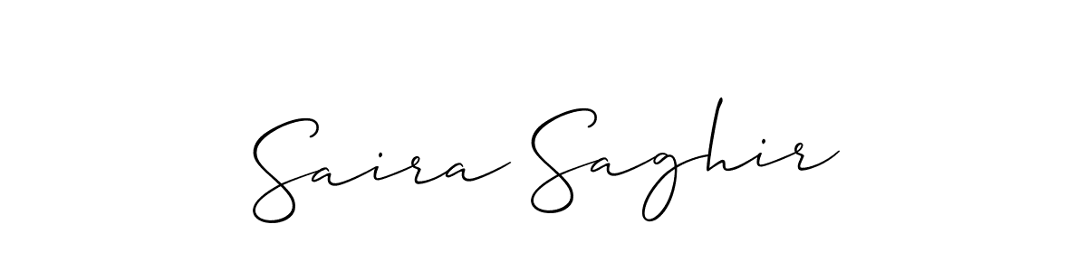 You should practise on your own different ways (Allison_Script) to write your name (Saira Saghir) in signature. don't let someone else do it for you. Saira Saghir signature style 2 images and pictures png