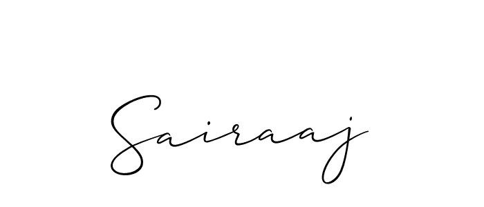 Allison_Script is a professional signature style that is perfect for those who want to add a touch of class to their signature. It is also a great choice for those who want to make their signature more unique. Get Sairaaj name to fancy signature for free. Sairaaj signature style 2 images and pictures png