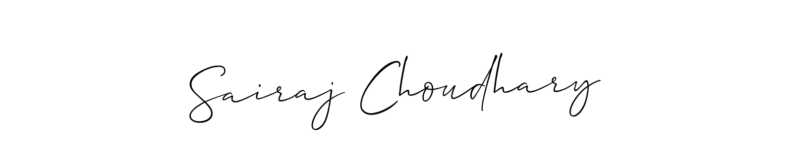 Make a short Sairaj Choudhary signature style. Manage your documents anywhere anytime using Allison_Script. Create and add eSignatures, submit forms, share and send files easily. Sairaj Choudhary signature style 2 images and pictures png