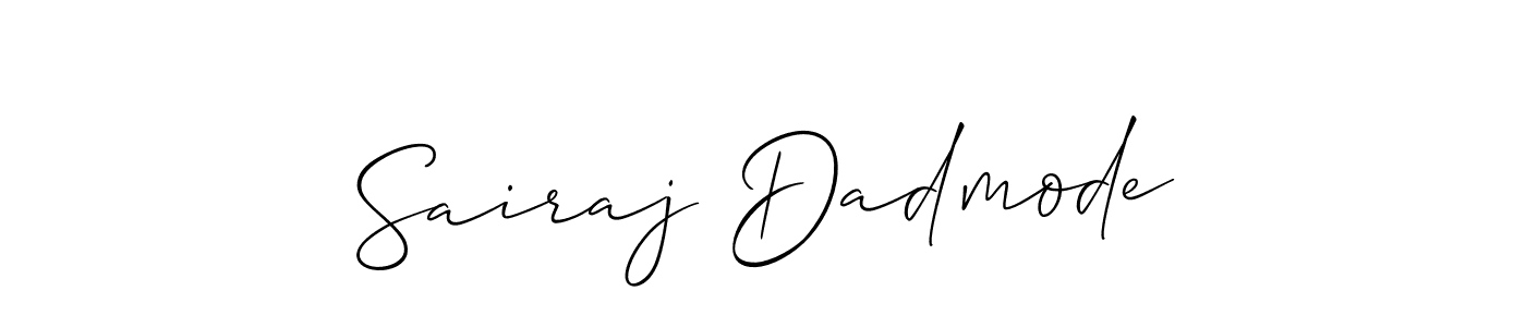See photos of Sairaj Dadmode official signature by Spectra . Check more albums & portfolios. Read reviews & check more about Allison_Script font. Sairaj Dadmode signature style 2 images and pictures png