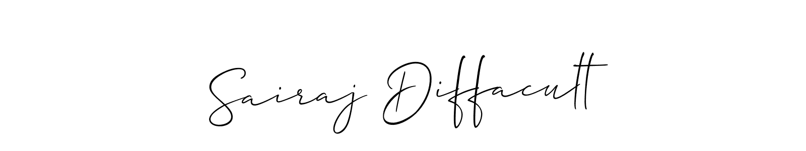 How to make Sairaj Diffacult signature? Allison_Script is a professional autograph style. Create handwritten signature for Sairaj Diffacult name. Sairaj Diffacult signature style 2 images and pictures png