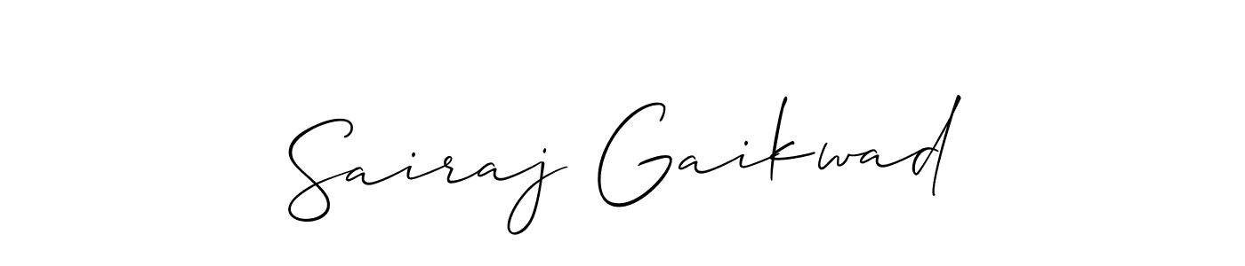 Design your own signature with our free online signature maker. With this signature software, you can create a handwritten (Allison_Script) signature for name Sairaj Gaikwad. Sairaj Gaikwad signature style 2 images and pictures png
