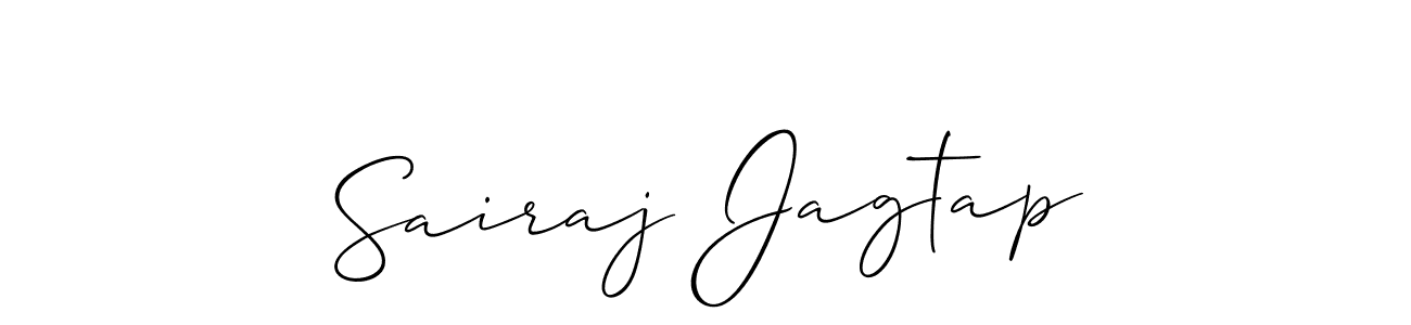 Sairaj Jagtap stylish signature style. Best Handwritten Sign (Allison_Script) for my name. Handwritten Signature Collection Ideas for my name Sairaj Jagtap. Sairaj Jagtap signature style 2 images and pictures png