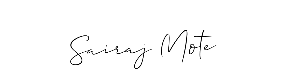 How to make Sairaj Mote signature? Allison_Script is a professional autograph style. Create handwritten signature for Sairaj Mote name. Sairaj Mote signature style 2 images and pictures png