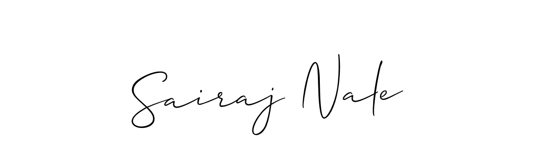 Design your own signature with our free online signature maker. With this signature software, you can create a handwritten (Allison_Script) signature for name Sairaj Nale. Sairaj Nale signature style 2 images and pictures png