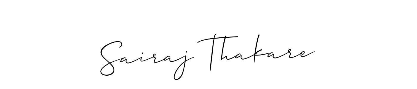 Use a signature maker to create a handwritten signature online. With this signature software, you can design (Allison_Script) your own signature for name Sairaj Thakare. Sairaj Thakare signature style 2 images and pictures png