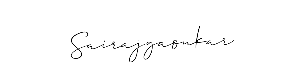 How to Draw Sairajgaonkar signature style? Allison_Script is a latest design signature styles for name Sairajgaonkar. Sairajgaonkar signature style 2 images and pictures png