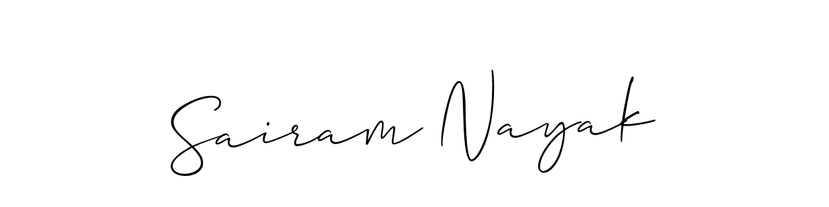 Also You can easily find your signature by using the search form. We will create Sairam Nayak name handwritten signature images for you free of cost using Allison_Script sign style. Sairam Nayak signature style 2 images and pictures png