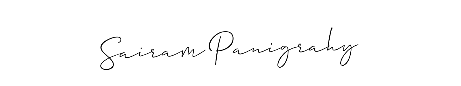 How to make Sairam Panigrahy name signature. Use Allison_Script style for creating short signs online. This is the latest handwritten sign. Sairam Panigrahy signature style 2 images and pictures png