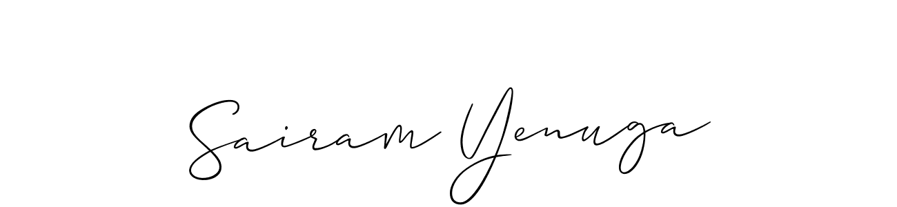 Once you've used our free online signature maker to create your best signature Allison_Script style, it's time to enjoy all of the benefits that Sairam Yenuga name signing documents. Sairam Yenuga signature style 2 images and pictures png