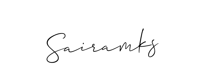 How to Draw Sairamks signature style? Allison_Script is a latest design signature styles for name Sairamks. Sairamks signature style 2 images and pictures png