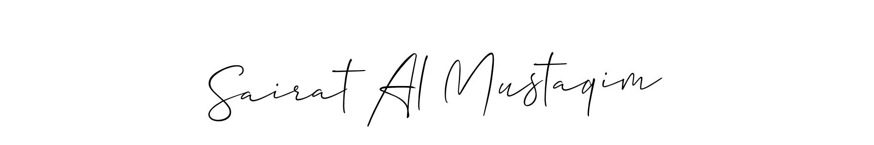 The best way (Allison_Script) to make a short signature is to pick only two or three words in your name. The name Sairat Al Mustaqim include a total of six letters. For converting this name. Sairat Al Mustaqim signature style 2 images and pictures png