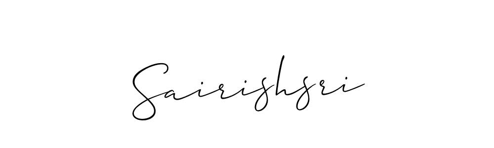 Make a beautiful signature design for name Sairishsri. With this signature (Allison_Script) style, you can create a handwritten signature for free. Sairishsri signature style 2 images and pictures png