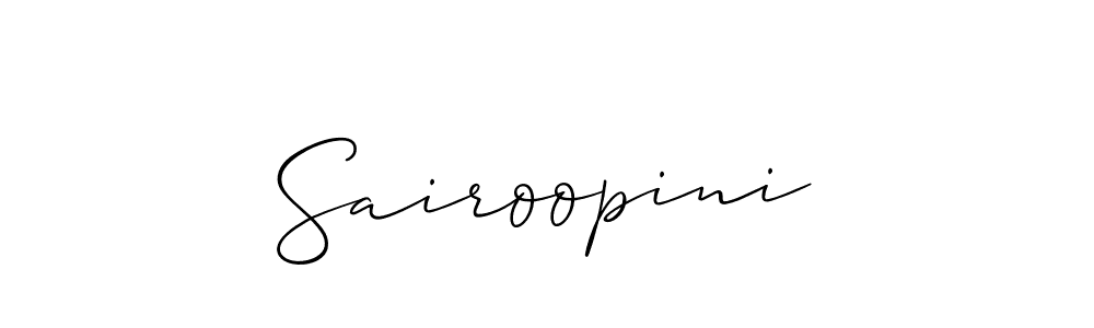 Design your own signature with our free online signature maker. With this signature software, you can create a handwritten (Allison_Script) signature for name Sairoopini. Sairoopini signature style 2 images and pictures png