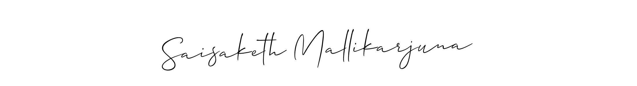 Also we have Saisaketh Mallikarjuna name is the best signature style. Create professional handwritten signature collection using Allison_Script autograph style. Saisaketh Mallikarjuna signature style 2 images and pictures png