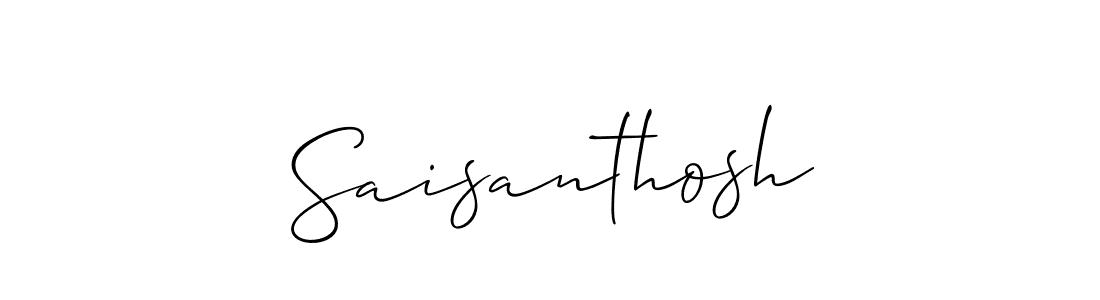 How to Draw Saisanthosh signature style? Allison_Script is a latest design signature styles for name Saisanthosh. Saisanthosh signature style 2 images and pictures png
