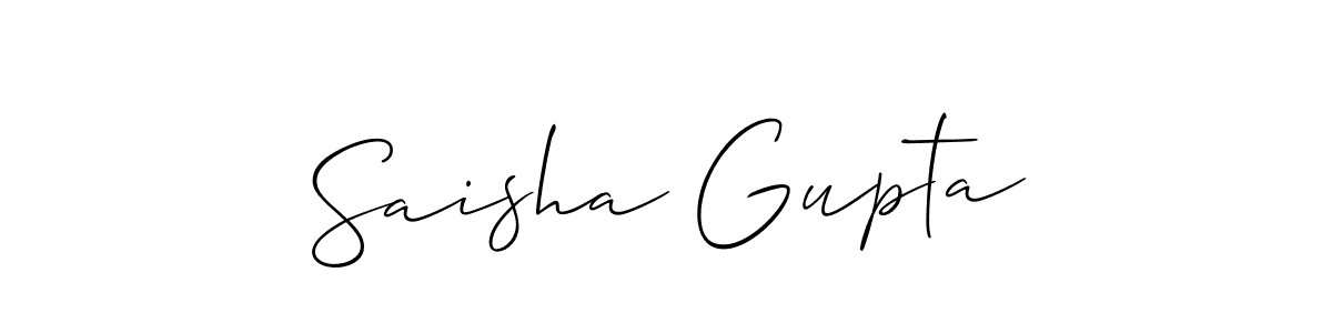 if you are searching for the best signature style for your name Saisha Gupta. so please give up your signature search. here we have designed multiple signature styles  using Allison_Script. Saisha Gupta signature style 2 images and pictures png
