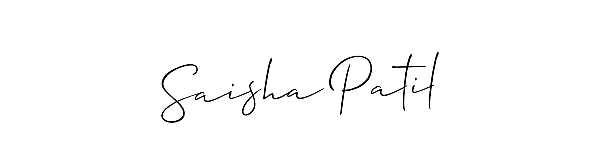 Make a beautiful signature design for name Saisha Patil. With this signature (Allison_Script) style, you can create a handwritten signature for free. Saisha Patil signature style 2 images and pictures png