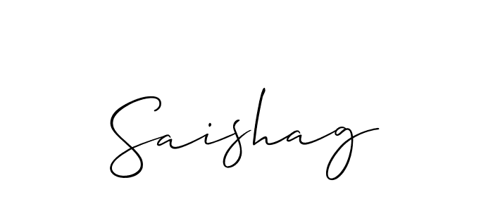 Make a beautiful signature design for name Saishag. Use this online signature maker to create a handwritten signature for free. Saishag signature style 2 images and pictures png