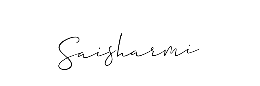 How to make Saisharmi name signature. Use Allison_Script style for creating short signs online. This is the latest handwritten sign. Saisharmi signature style 2 images and pictures png