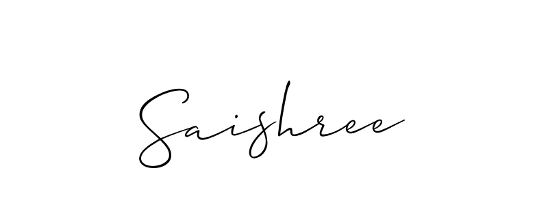 How to make Saishree name signature. Use Allison_Script style for creating short signs online. This is the latest handwritten sign. Saishree signature style 2 images and pictures png