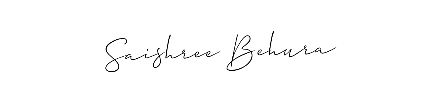 Create a beautiful signature design for name Saishree Behura. With this signature (Allison_Script) fonts, you can make a handwritten signature for free. Saishree Behura signature style 2 images and pictures png